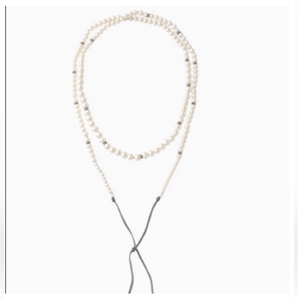 Stella & Dot NWOT faux pearly versatile necklace - long - Picture 3 of 12